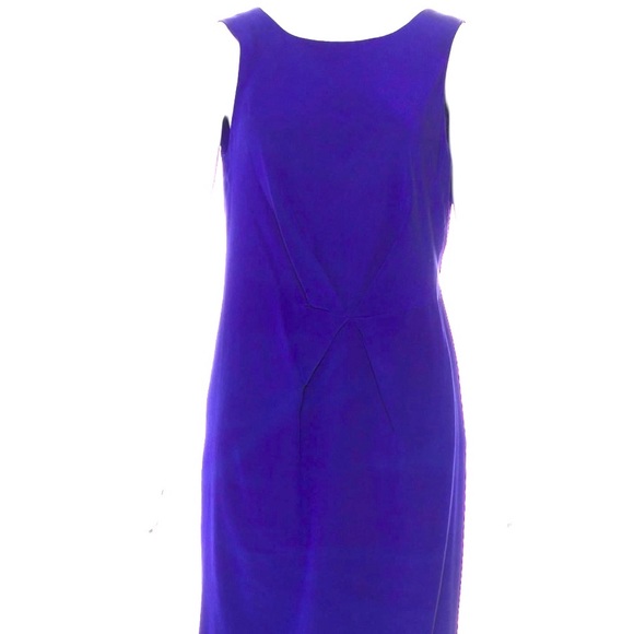 🚫SOLD🚫 🎉HP Versace Lapis Silk Gathered Dress IT 42 EUC - Picture 4 of 5